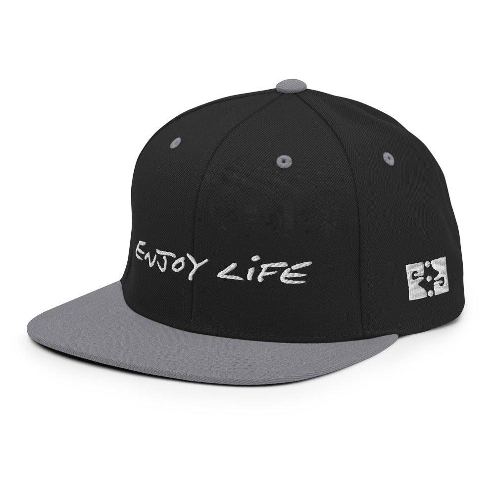 ENJOY LIFE / DARK - Yupoong Snapback Hat