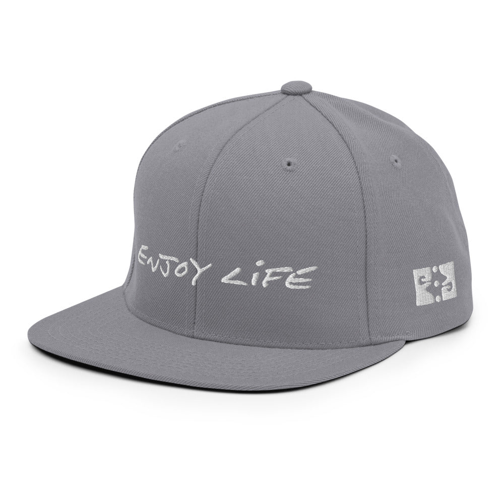 ENJOY LIFE / DARK - Yupoong Snapback Hat