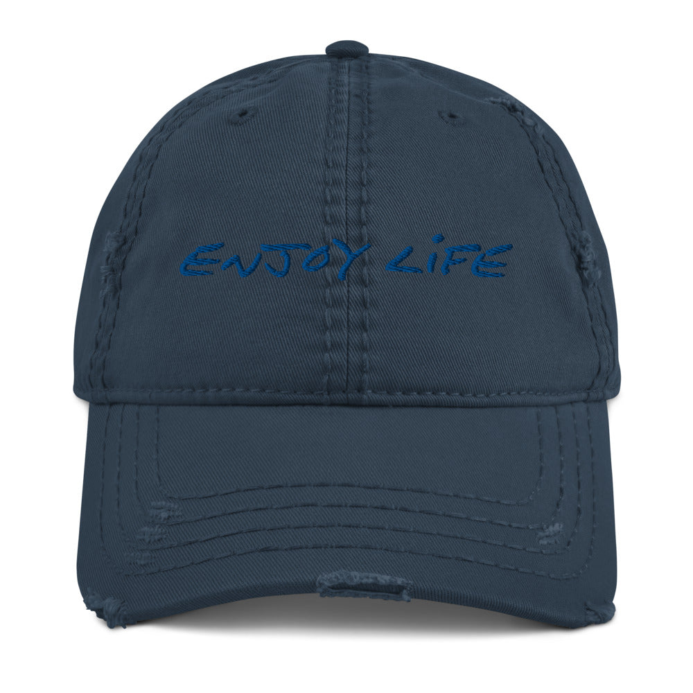 ENJOY LIFE | BLUE - Distressed Dad Hat