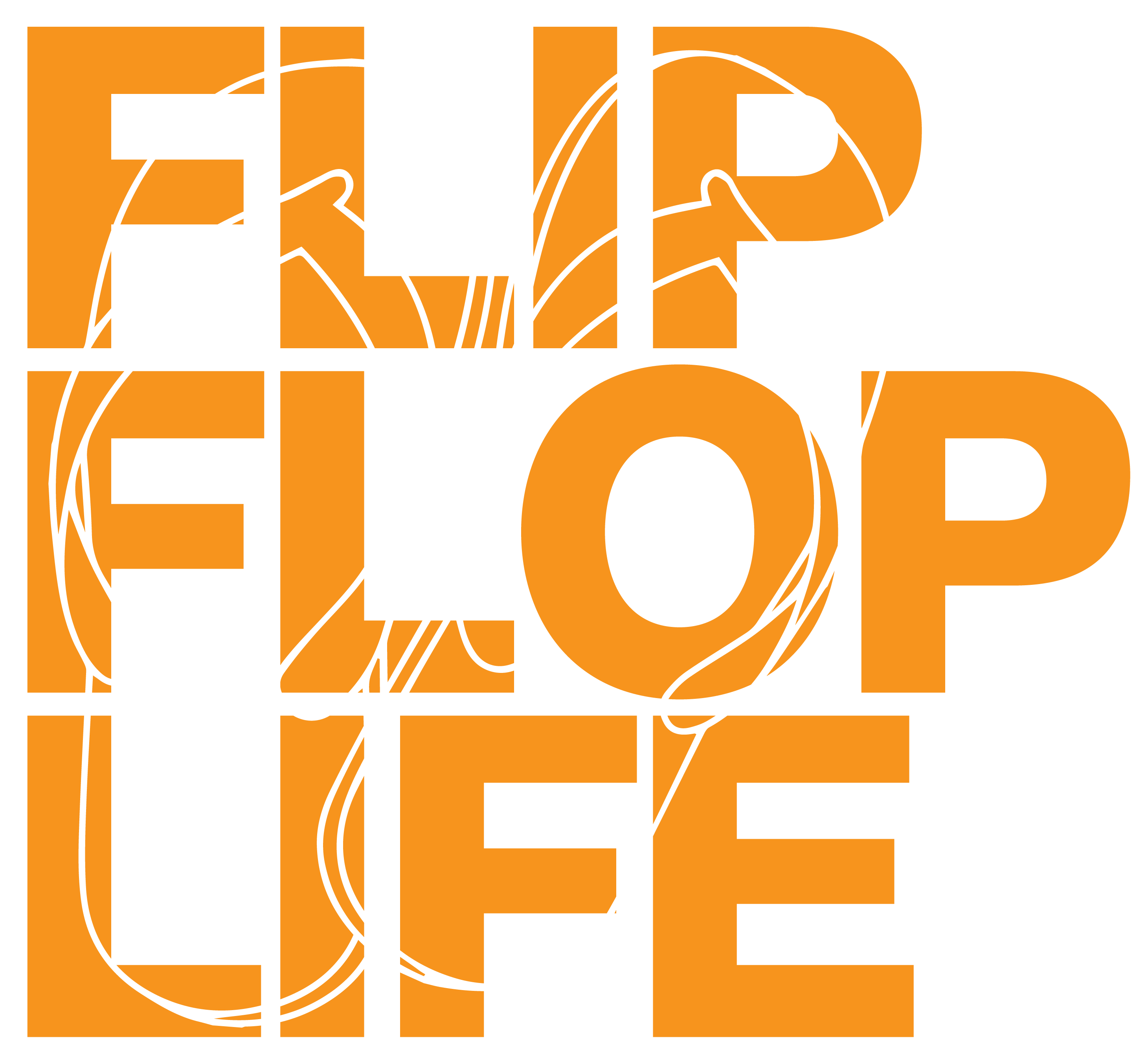 FLIP FLOP LIFE - BIG STENCIL Bella+Canvas Unisex T-Shirt