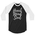 Load image into Gallery viewer, HEART MIND SOUL / element19 - 3/4 sleeve raglan shirt
