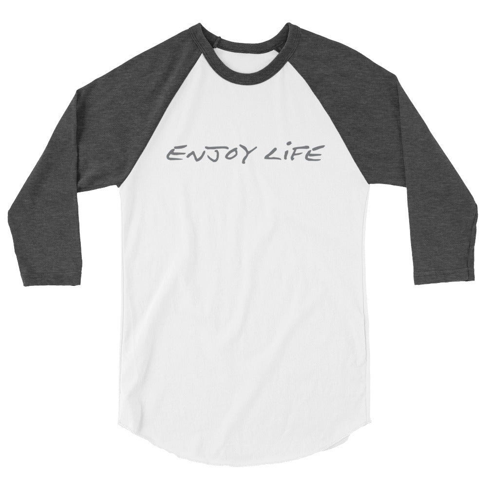 ENJOY LIFE | GREY - 3/4 sleeve raglan shirt
