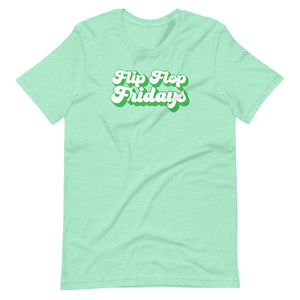 FLIP FLOP FRIDAYS | BUBBLE LETTERS MINT - Bella + Canvas Short-Sleeve Unisex T-Shirt
