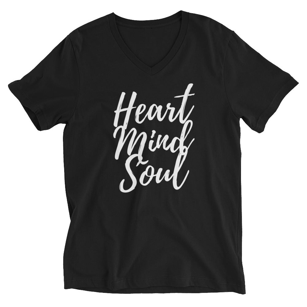 HEART MIND SOUL / element19 - Unisex Short Sleeve V-Neck T-Shirt