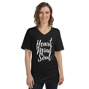 HEART MIND SOUL / element19 - Unisex Short Sleeve V-Neck T-Shirt