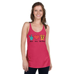 Load image into Gallery viewer, PEACE, LOVE, FLIP FLOPS - Women&#39;s Racerback Tank

